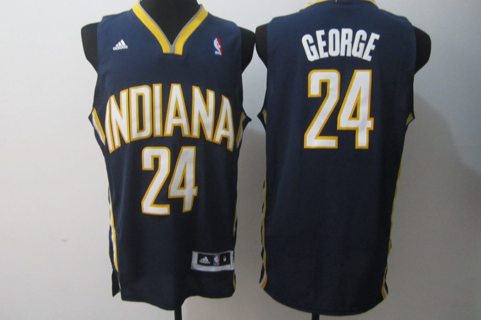 Men Indiana Pacers #24 George Blue Adidas NBA Jersey